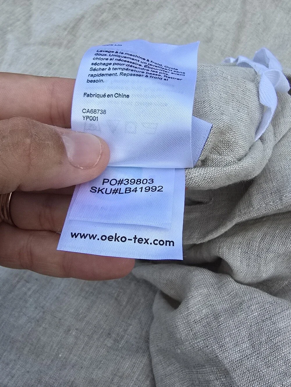 NWOT Quince European 100% Linen Duvet Cover Only Twin Natural Chambray